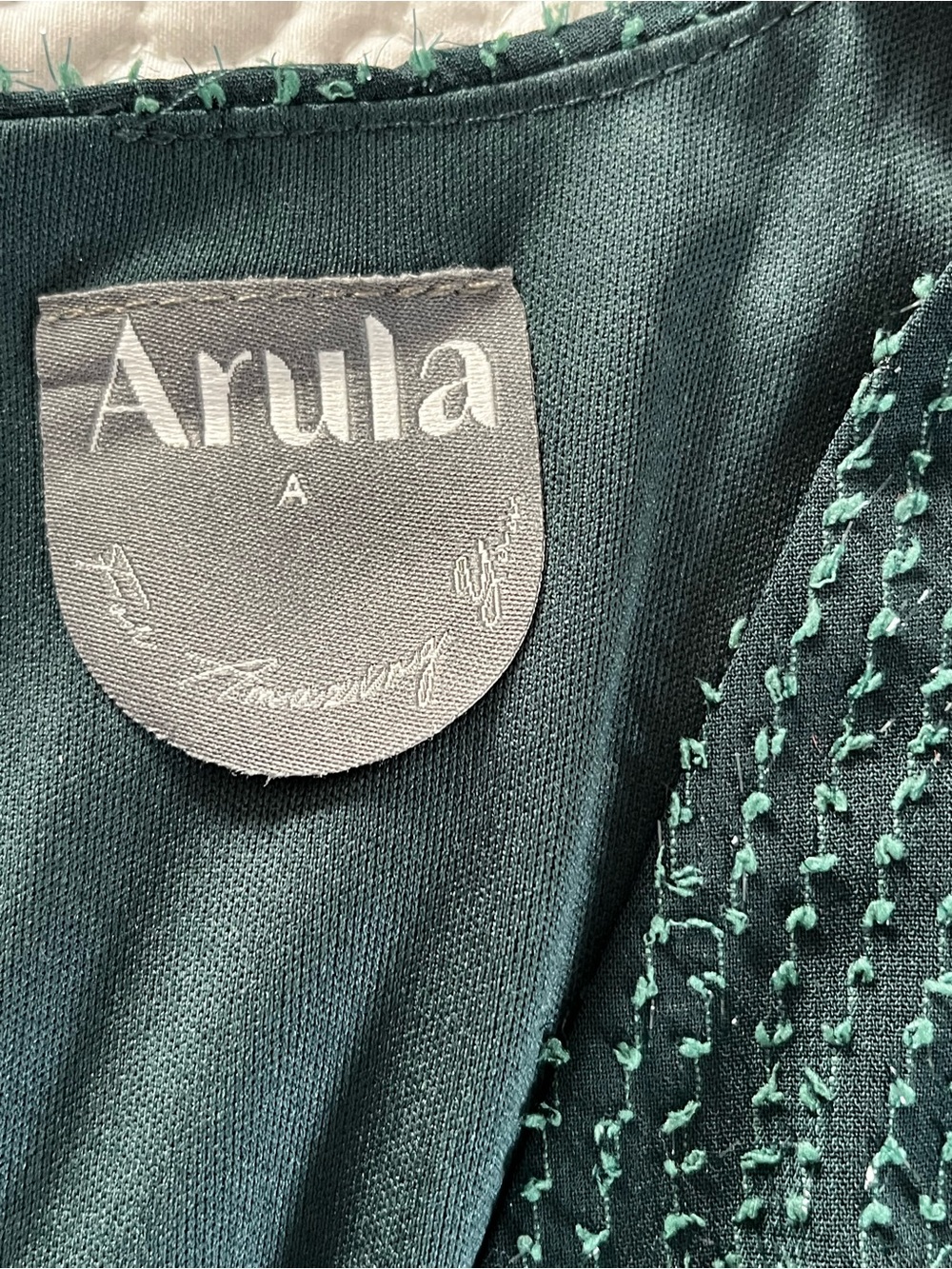 ARULA Deep Green Textured Tiered Mini Dress - Picture 7 of 9